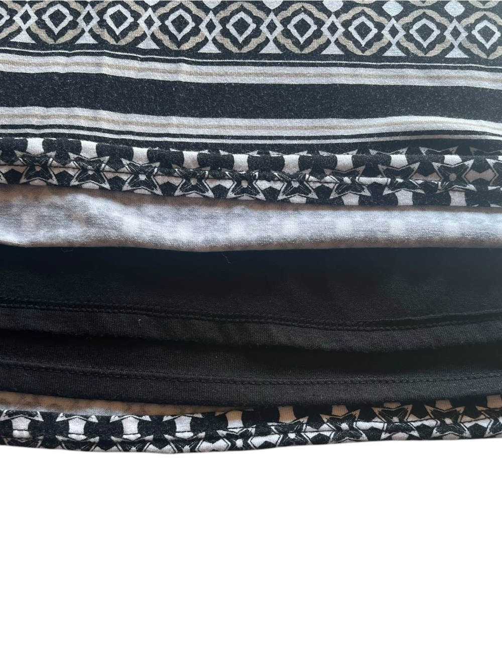 Max Studio Black, White and Brown White Patterned Pencil Skirt - Picture 4 of 7